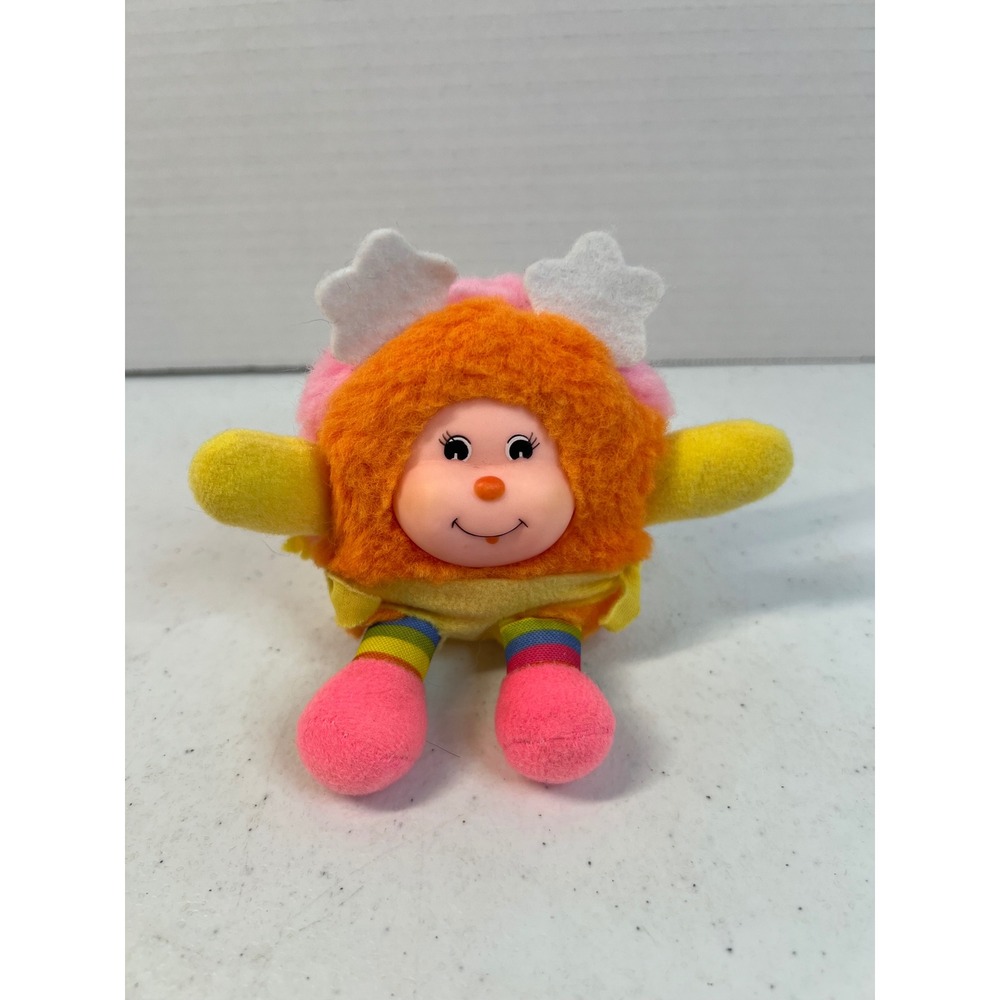 Vtg 1983 Rainbow Brite Baby Sprite Plush Mattel Hallmark Orange Pink Yellow 4.5"